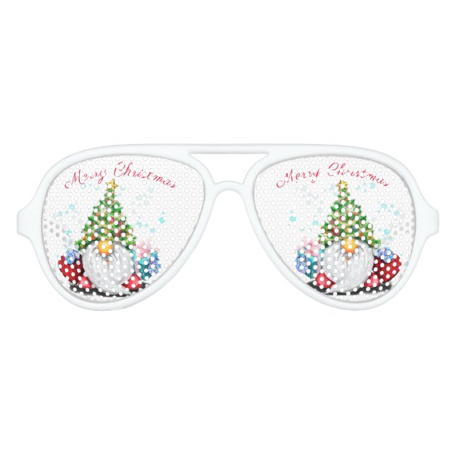 Gnome de navidades con gafas de sol de regalo (Anverso)