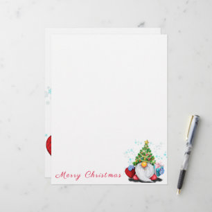 Gnome de navidades con membrete de regalo
