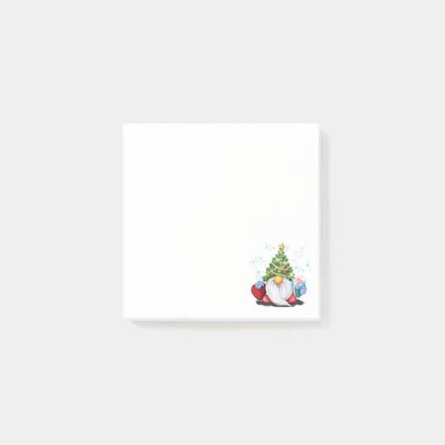 Gnome de navidades con notas pegajosas (Anverso)