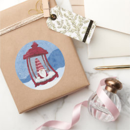 Gnome de navidades en Pegatina de Lantern