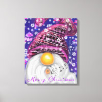 Gnome de Navidades felices en la impresión de lien