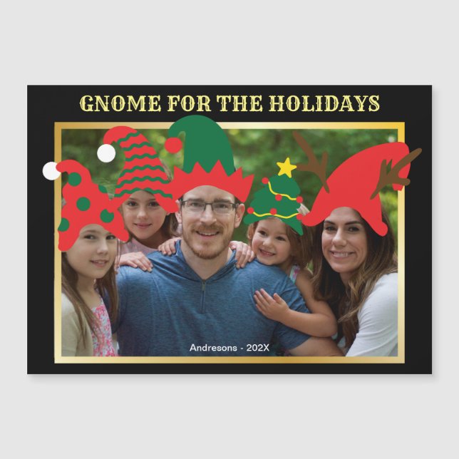 Gnome de navidades para la foto de la familia de l (Anverso)