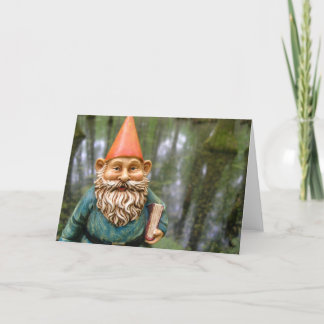 Gnome de pantano, tarjetas de felicitación en blan