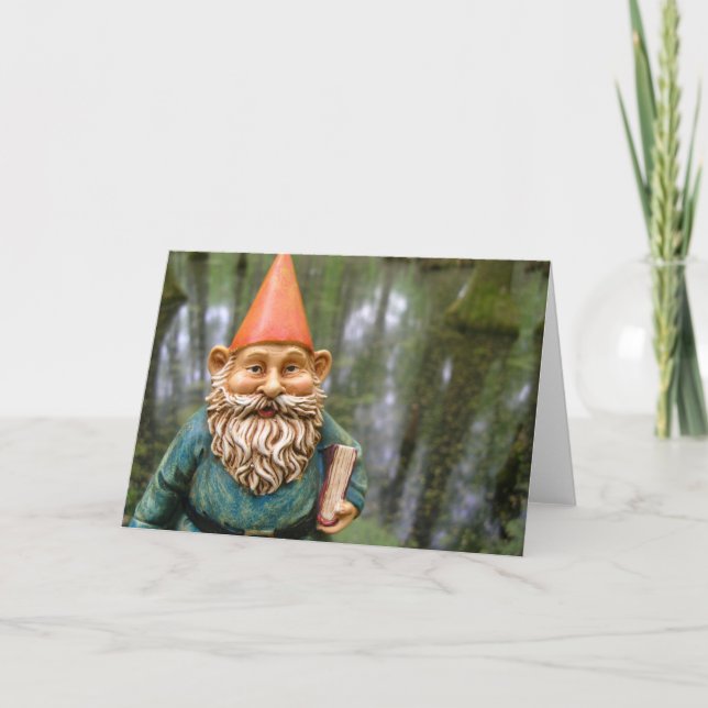 Gnome de pantano, tarjetas de felicitación en blan (Anverso)
