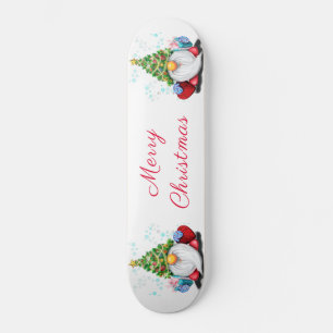 Gnome de skateboard con regalo para navidades