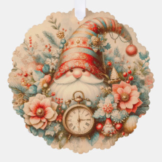 Gnome de tarjeta de ornamento de papel
