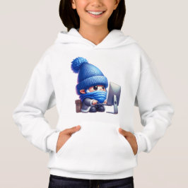 Gnome de trabajo duro en la computadora