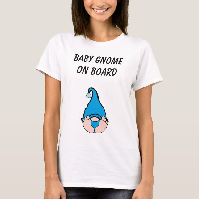 Gnome del bebé a bordo de la camiseta azul (Anverso)