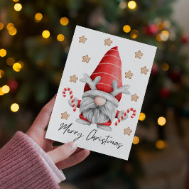 Gnome Feliz Navidad Galleta Copos de Nieve Caña de