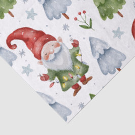 Gnome Gift Wrapft Tejido Papel de color blanco