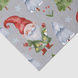 Gnome Gift Wrapft Tejido Papel de color gris