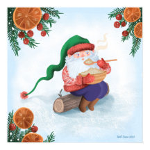Gnome Jultomten sueco | Imprimir arte