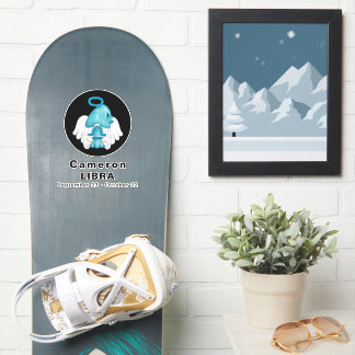 Gnome Libra Rótulo de astrología Angel 8" Pegatina