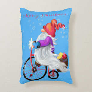 Gnome navidad con moto y almohada de regalo
