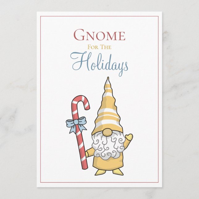 Gnome Para La Tarjeta De Navidades De Festividades