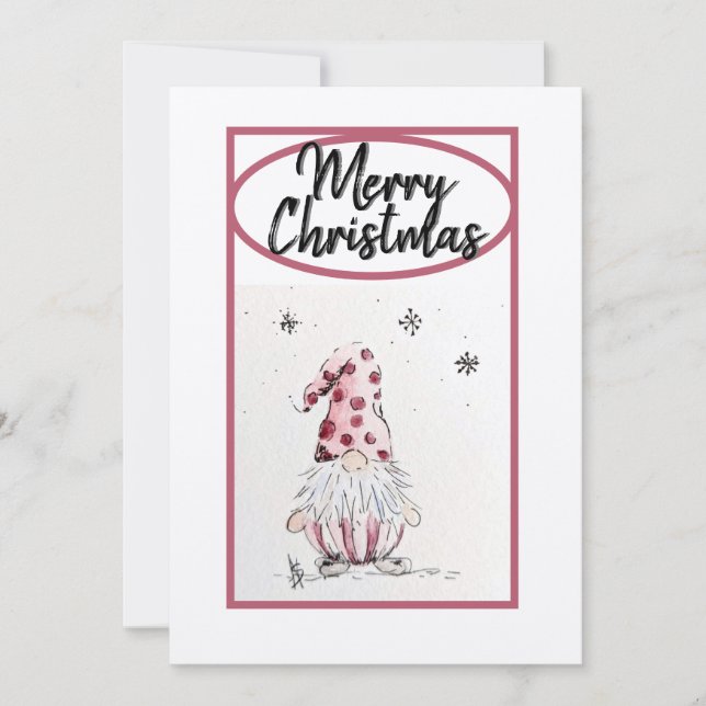 Gnome para la tarjeta de vacaciones (Anverso)