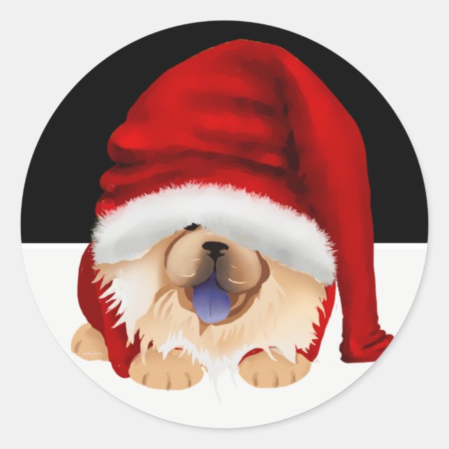 GNOME para las Chowlidays pegatinas rojas de chow (Anverso)
