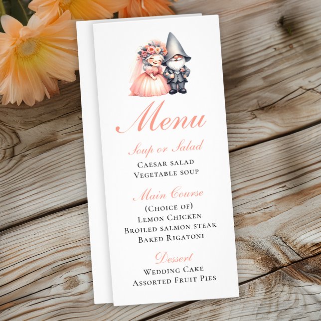 Gnome Rústico menú de bodas en el jardín encantado (Subido por el creador)