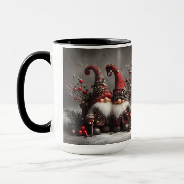 Gnome SteamPunk Navidades Copa de tazas de café (Izquierda)