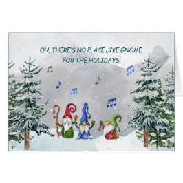 Gnome Trio sobre los Navidades de la cima de la mo