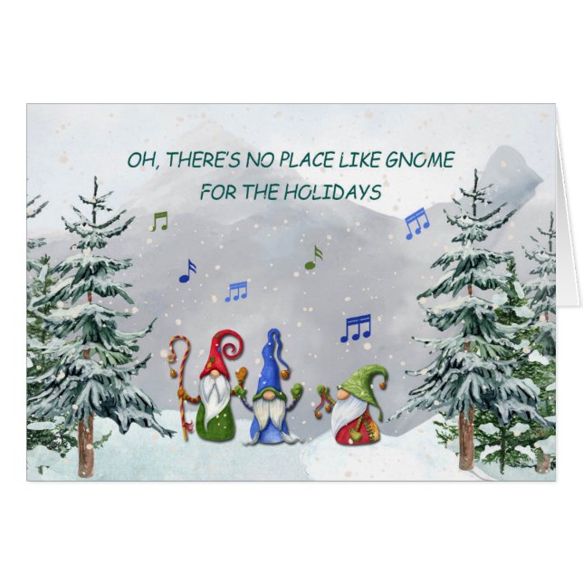Gnome Trio sobre los Navidades de la cima de la mo (Anverso (Horizontal))