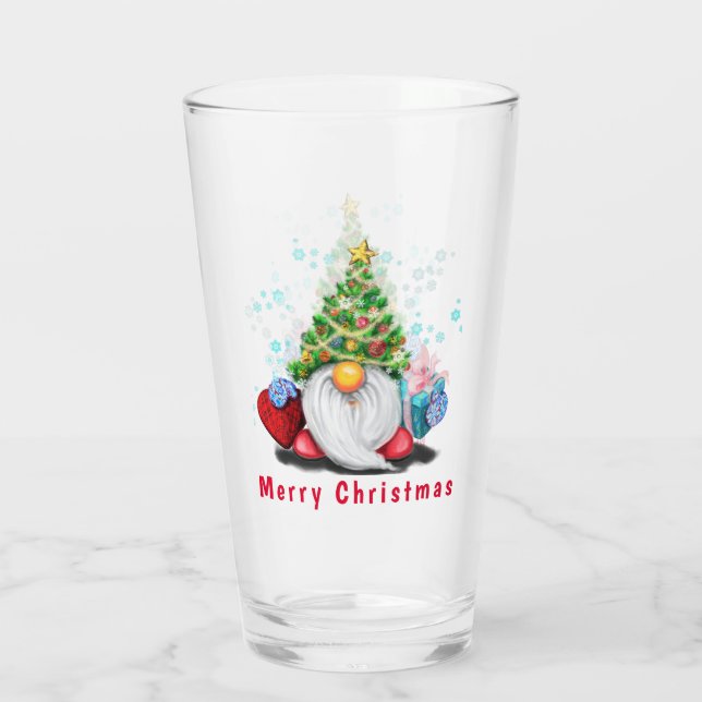 Gnome with Gift Christmas Glasses (Reverso)