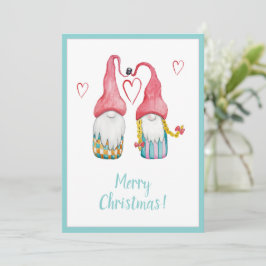 Gnomes bonitos en el amor Feliz Navidad