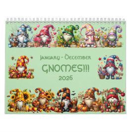 Gnomes bonitos en el calendario de Gorras 2026 - A