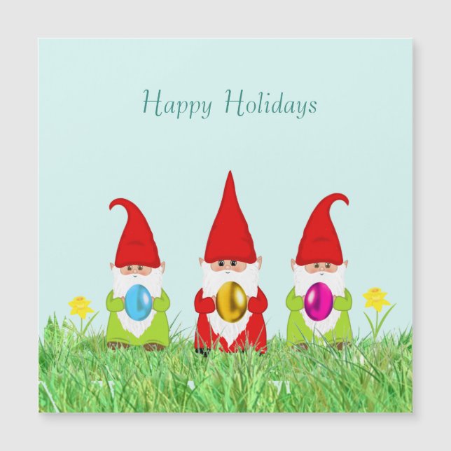 Gnomes de Cute con huevos de Pascua (Anverso)
