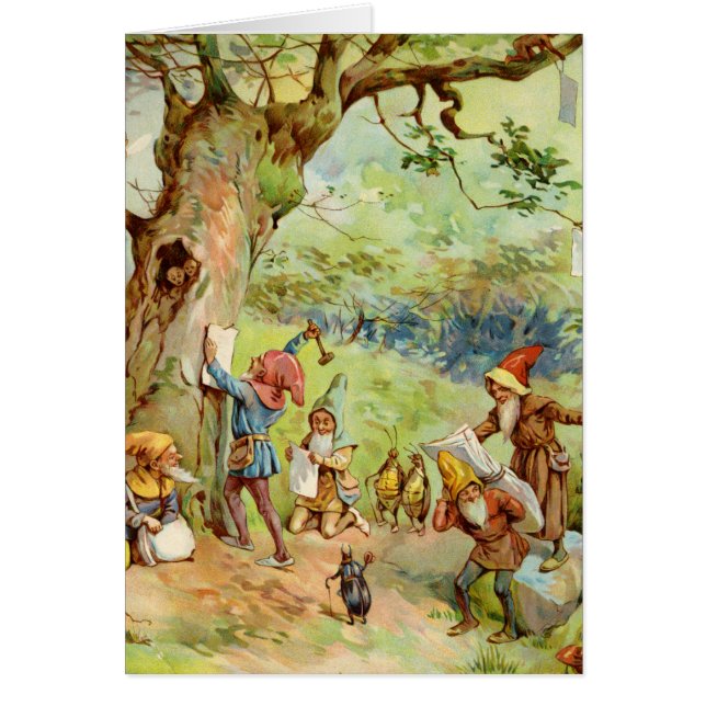Gnomes, elfos y hadas en el bosque mágico (Frente)