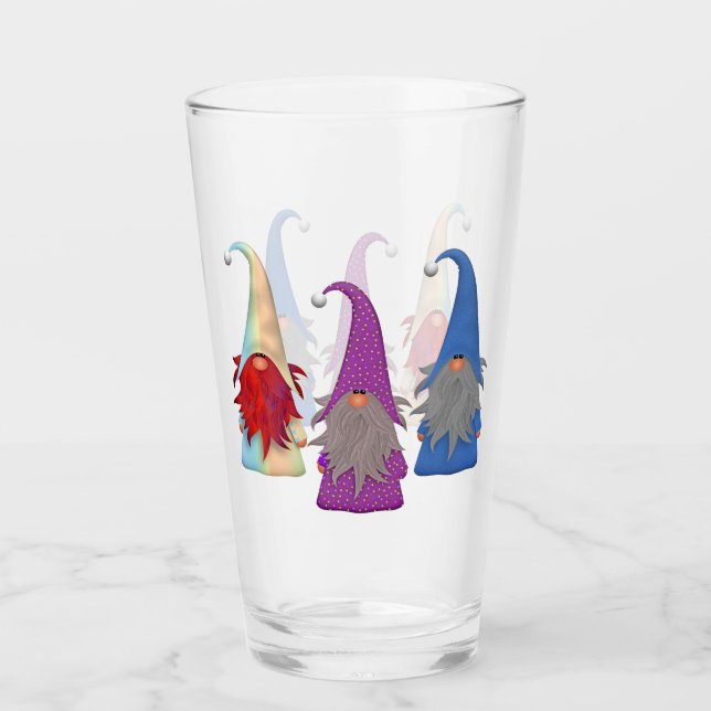 Gnomes Trio Vidrio para beber (Anverso)