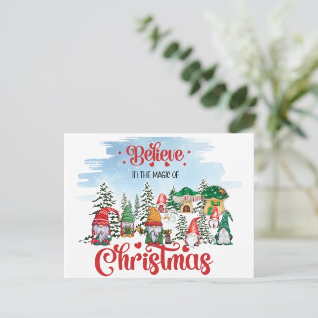 Gnomo Adorable Celebrando la Navidad (Anverso de pie)