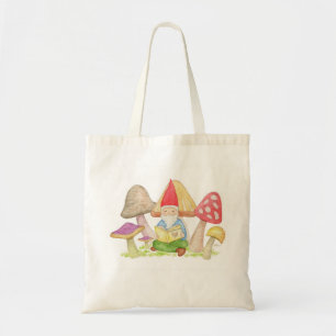 Gnomo con la bolsa de libros de la seta