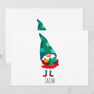 Gnomo de Navidad lindo con adornos de Navidad