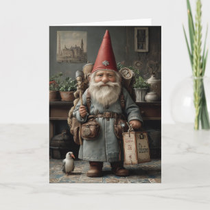 Gnomo de Navidad Viajero Antiguo