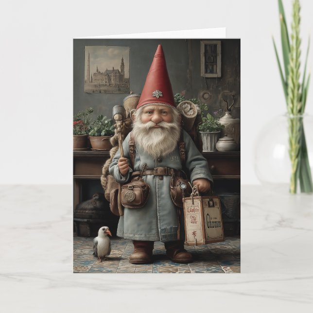 Gnomo de Navidad Viajero Antiguo (Anverso)