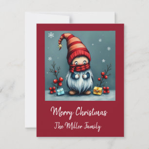 Gnomo festivo y acogedor de Navidad disfrazado