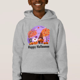 Gnomo y fantasma lindos de Halloween con texto par