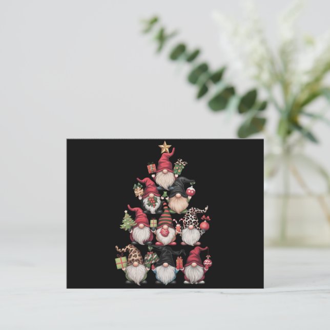 Gnomos Árbol de Navidad Navidades divertidas (Anverso de pie)