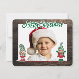 gnomos de Navidad (añade tu foto) tarjeta de vacac