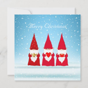 Gnomos de Navidad en azul claro