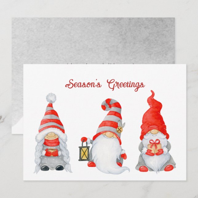 Gnomos de Navidad Lindos Hygge de Invierno  (Anverso / Reverso)