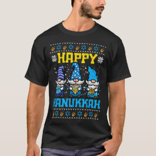 Gnomos Felices de Janucá Camisetas feas de Chanuká