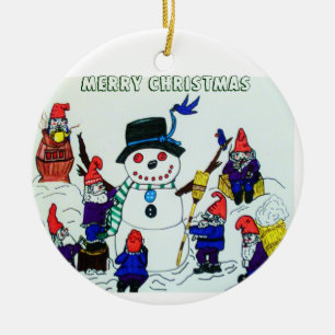 GNOMOS MUÑECO DE NIEVE, ornamento del NAVIDAD