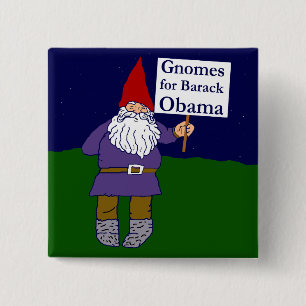 Gnomos para el botón cuadrado de Barack Obama