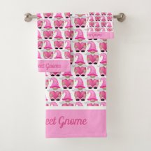 Gnomos rosados personalizados Corazones Bosque Enc