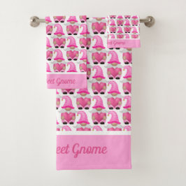 Gnomos rosados personalizados Corazones Bosque Enc