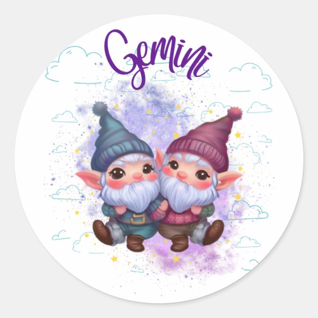 Gnomoscope Gemini Pegatina (Anverso)