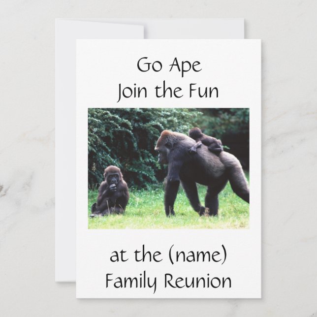 **GO APE** INVITACIÓN DE REUNIÓN FAMILIAR O CUALQU (Anverso)