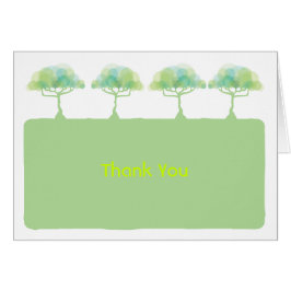 Go Green Bar Bat Mitzvah Tarjeta de agradecimiento